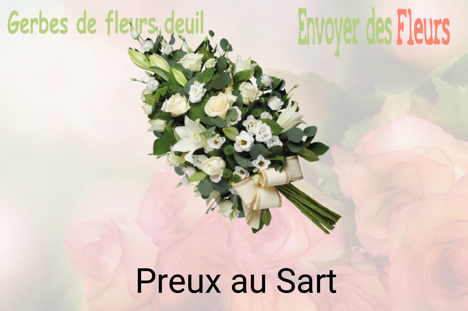 Gerbe de fleurs de deuil livrée à Preux-au-Sart
